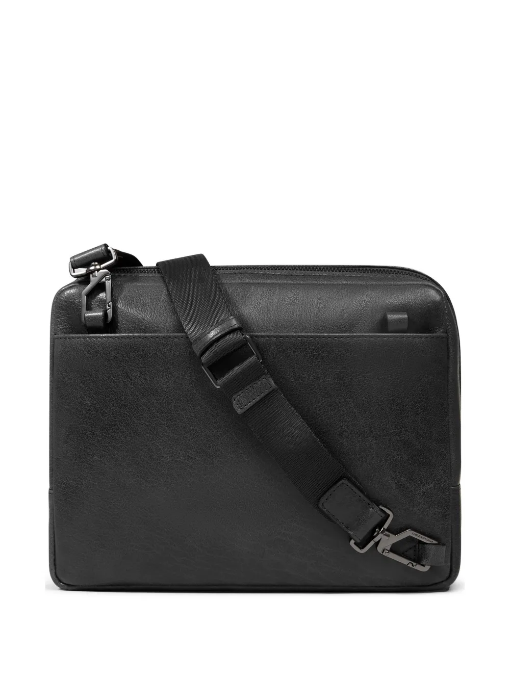  Piquadro Solm Leather Messenger Bag - Black 