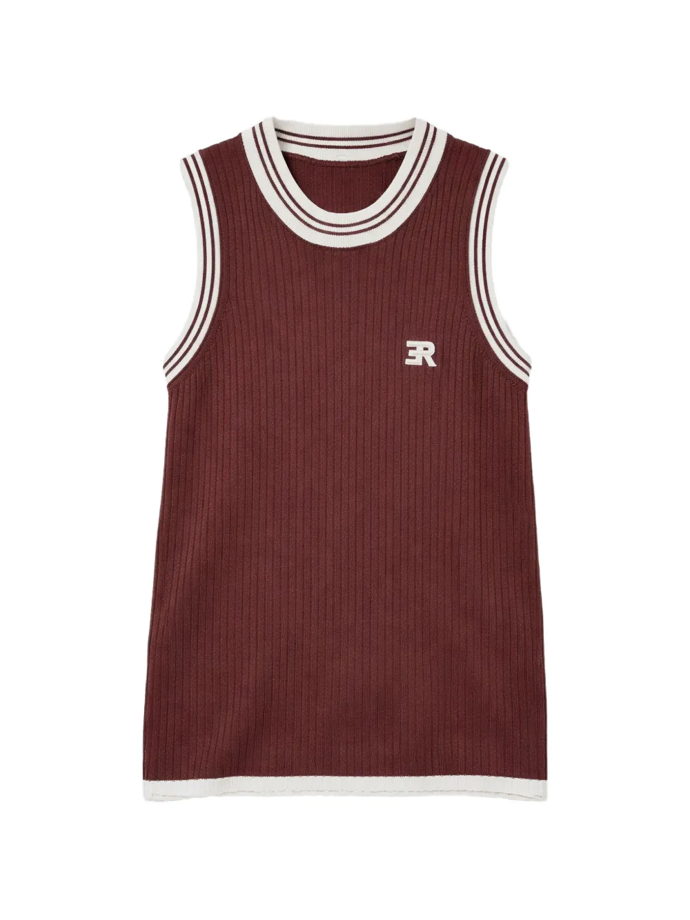 ERMANNO FIRENZE Geripptes Tanktop - Braun