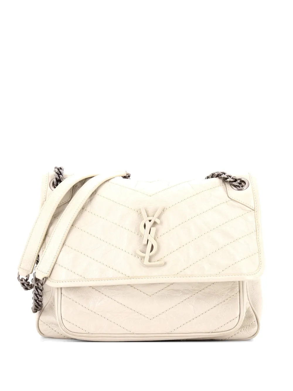 Saint Laurent Pre-Owned Niki Chain Flap Bag Matelasse Chevron Leather Medium shoulder bag - Toni neutri