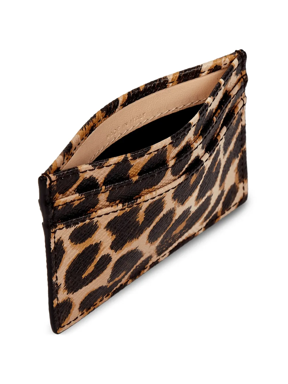 Panama Leopard-Print Card Holder