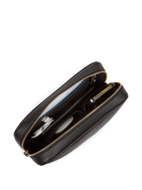 Smythson Organiser Tech Pouch | Black | FARFETCH