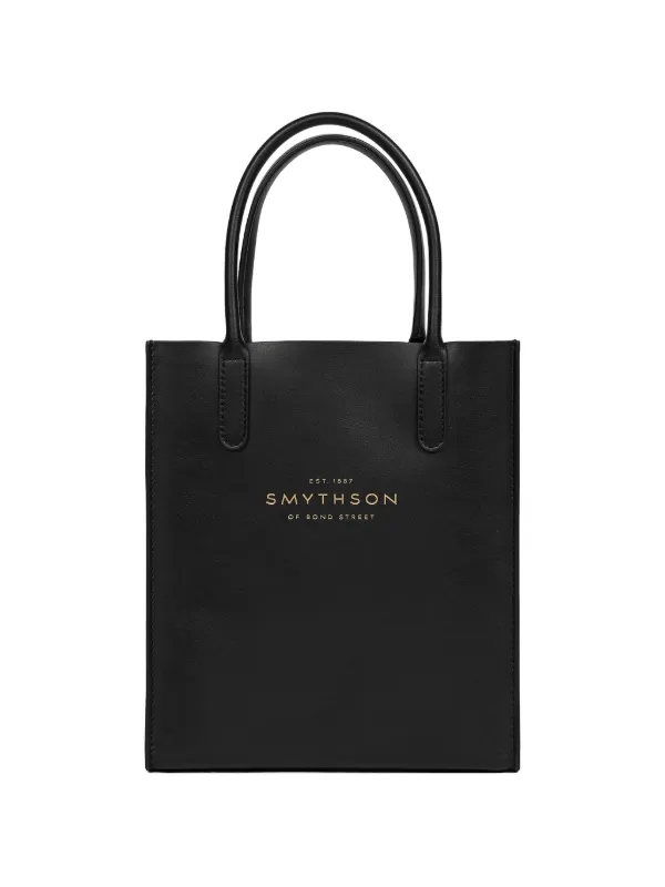 Smythson Mini Kingly Tote Bag in Black