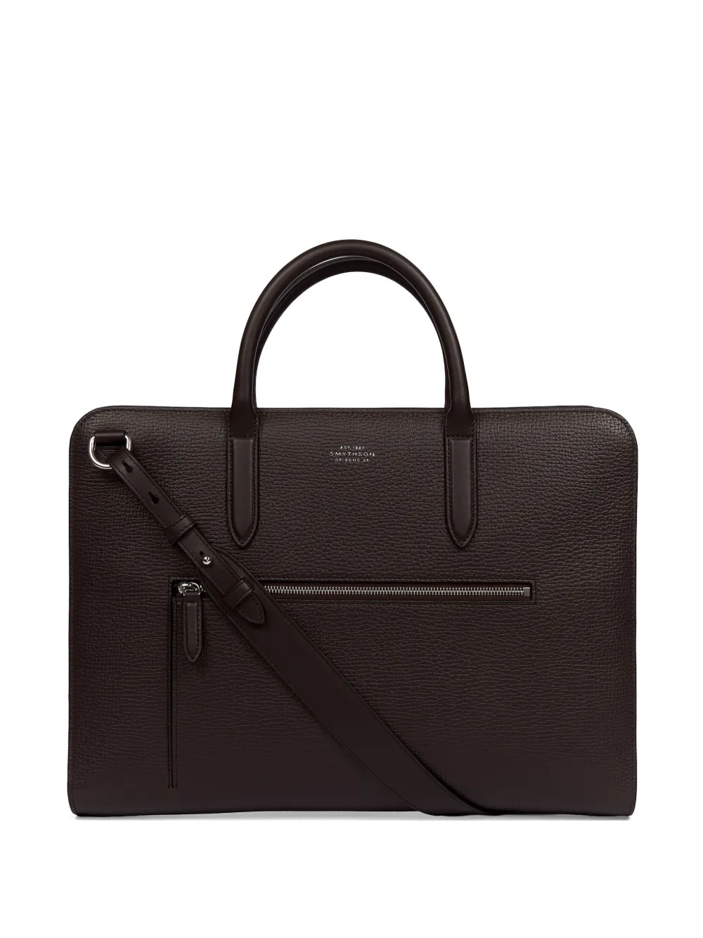 Smythson 러들로 브리프 케이스 | 브라운 | Image 1