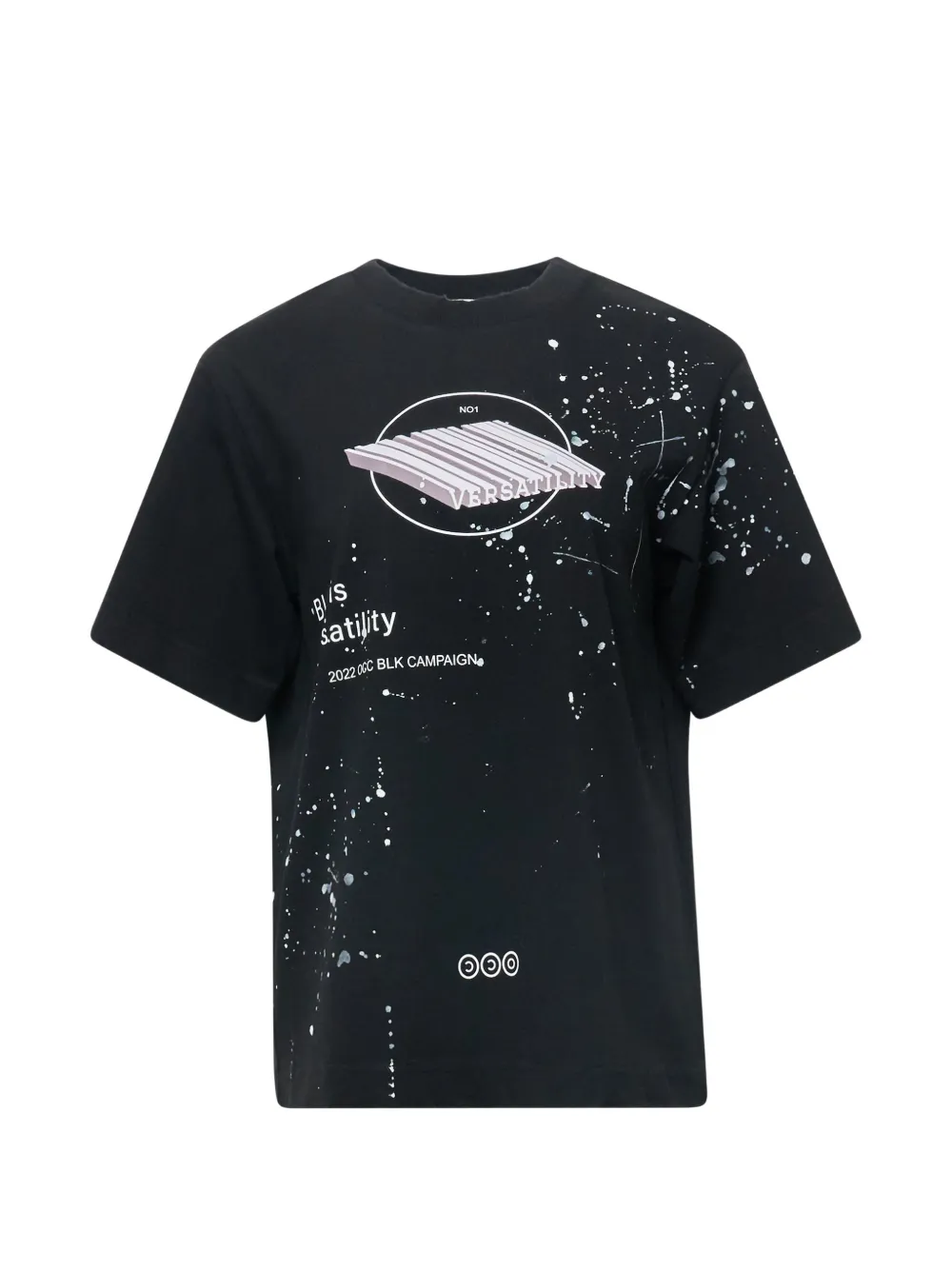 Ordinary Couture Code playera Third Dimension | negro