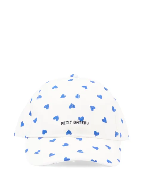 Petit Bateau heart-print baseball cap