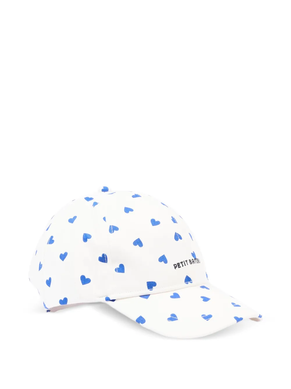 Petit Bateau Honkbalpet met hartprint Wit