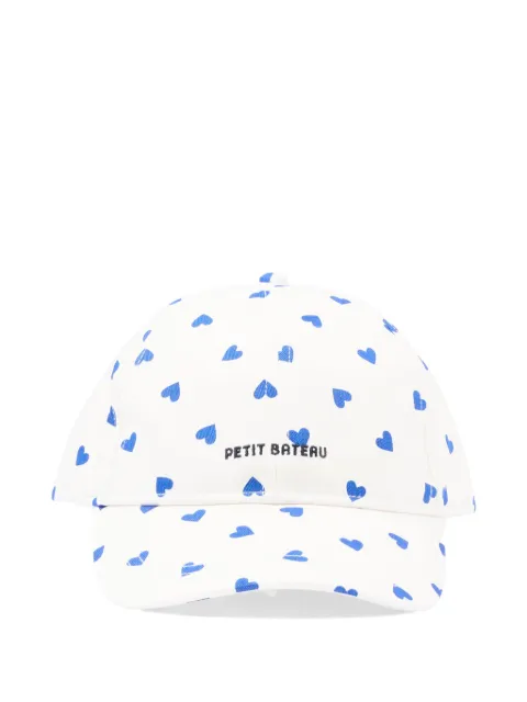 Petit Bateau heart-print baseball cap
