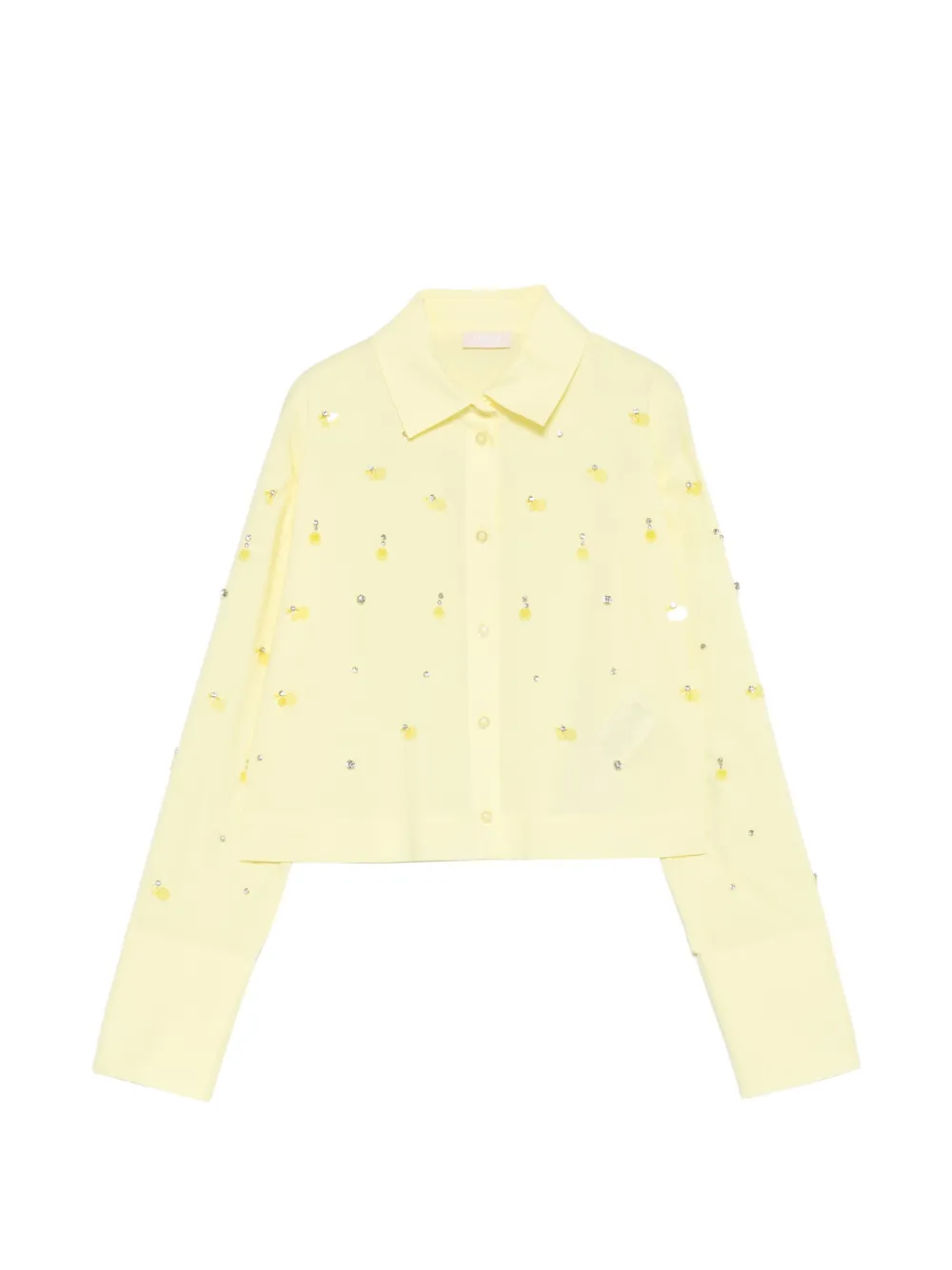 LIU JO embellished cropped shirt - Giallo
