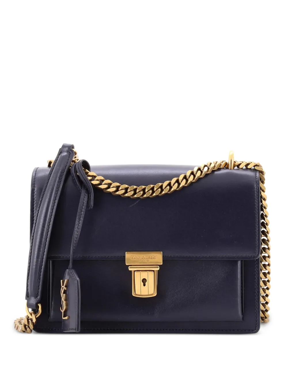 Saint Laurent Pre-Owned High School Satchel Leather Small business bag - Blu
