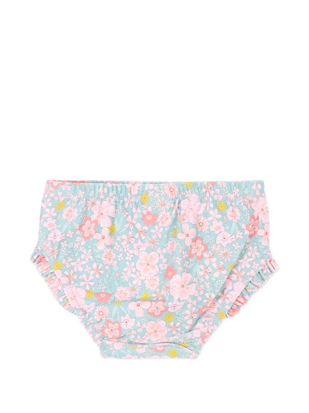 Petit Bateau Bikinislip met ruches en bloemenprint Blauw
