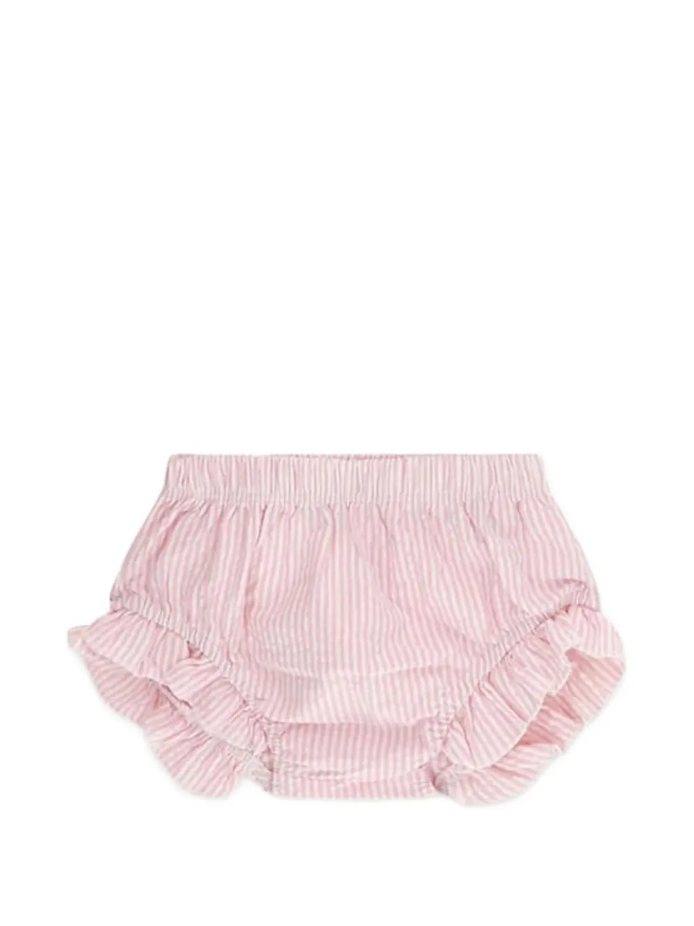 Striped-Pattern Strawberry-Motif Dress Set
