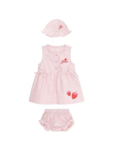 guess kids set de vestido con motivo de fresa