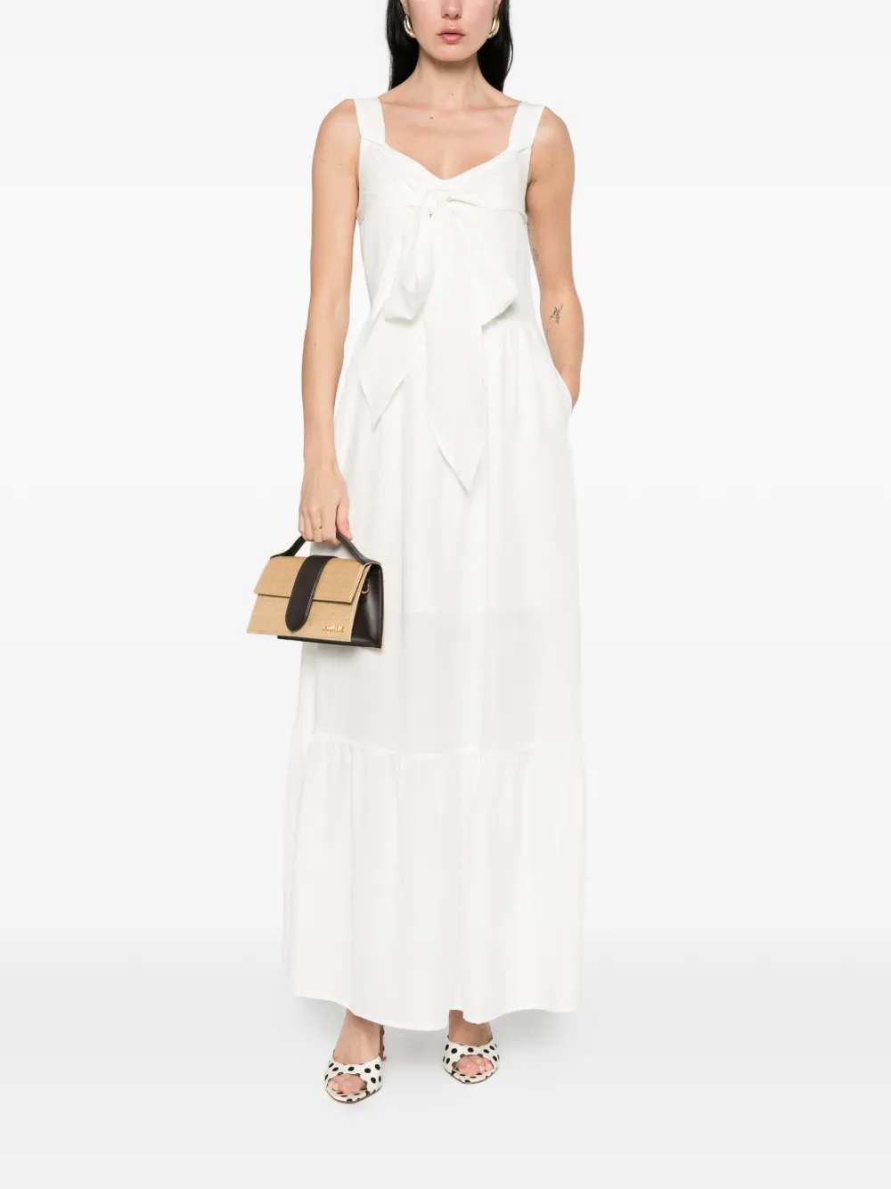 LIU JO Maxi-jurk van linnenblend Wit