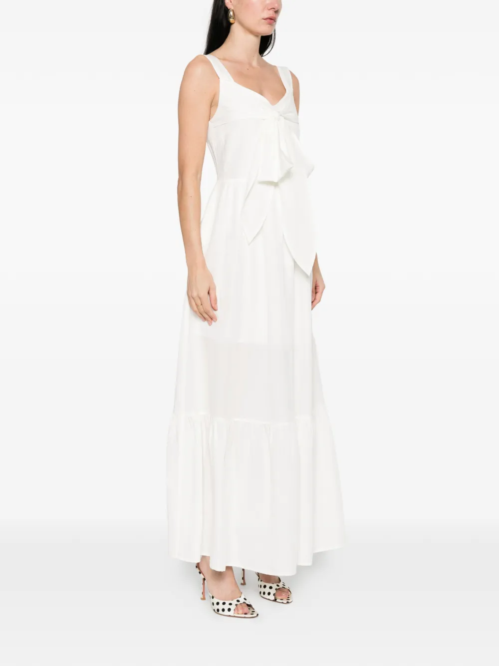 LIU JO Maxi-jurk van linnenblend Wit