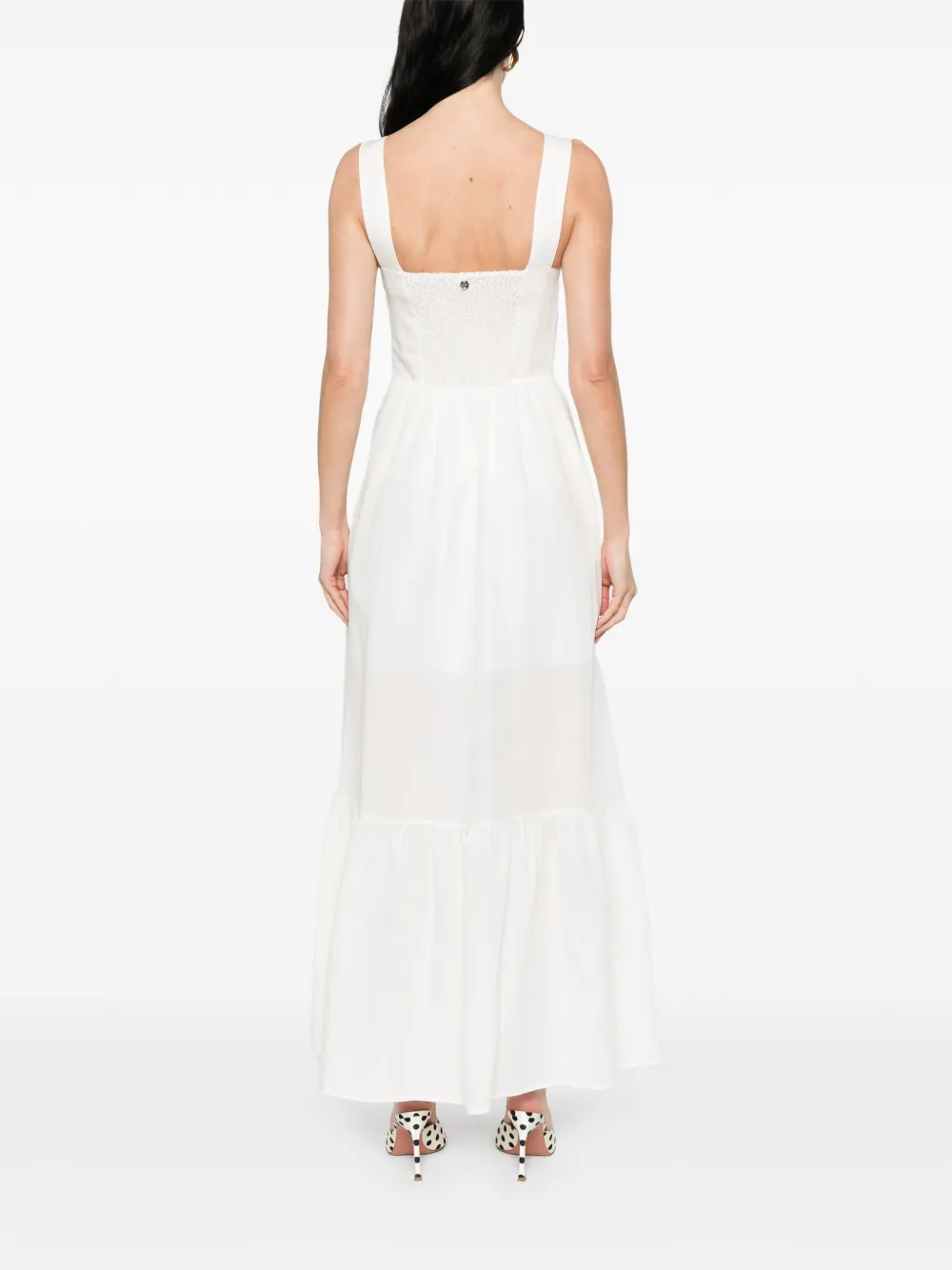 LIU JO Maxi-jurk van linnenblend Wit