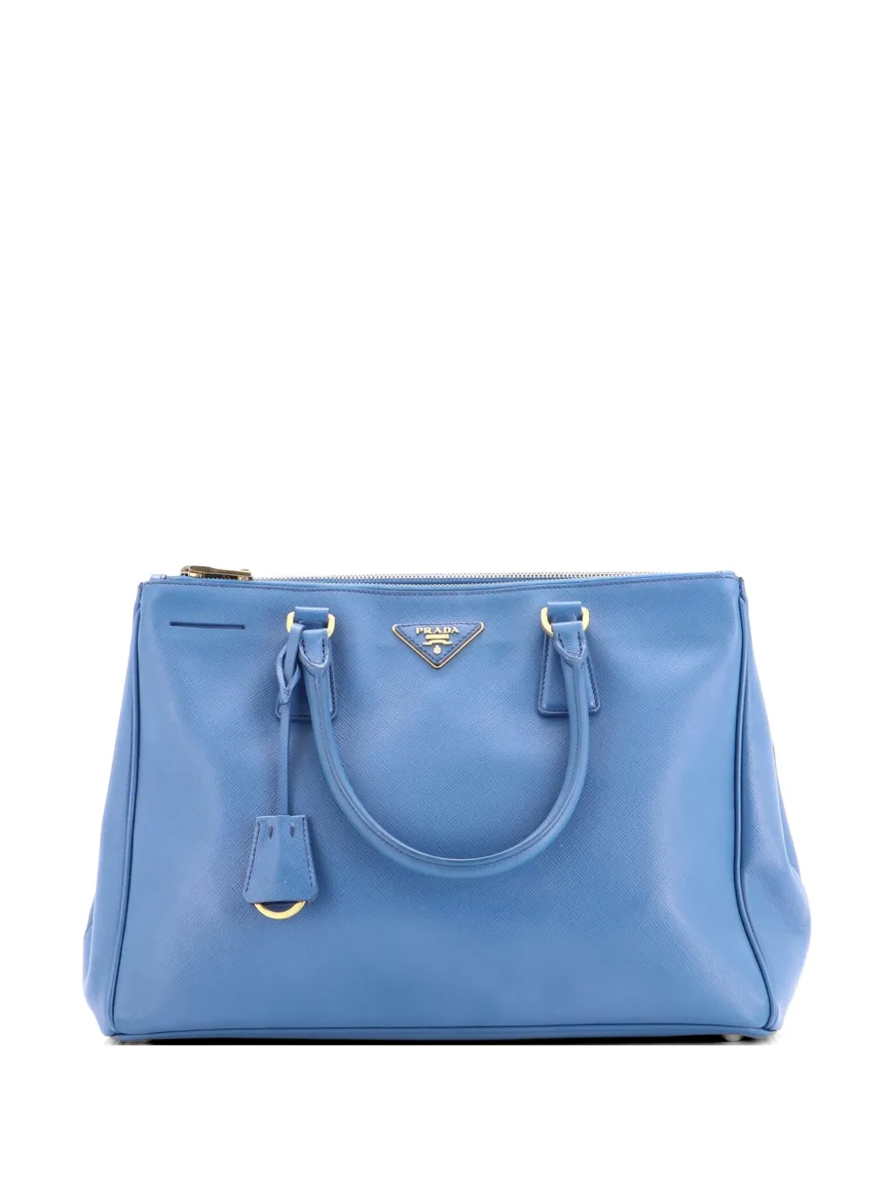 Prada Pre-Owned Double Zip Lux Saffiano Leather Medium tote bag - Blu