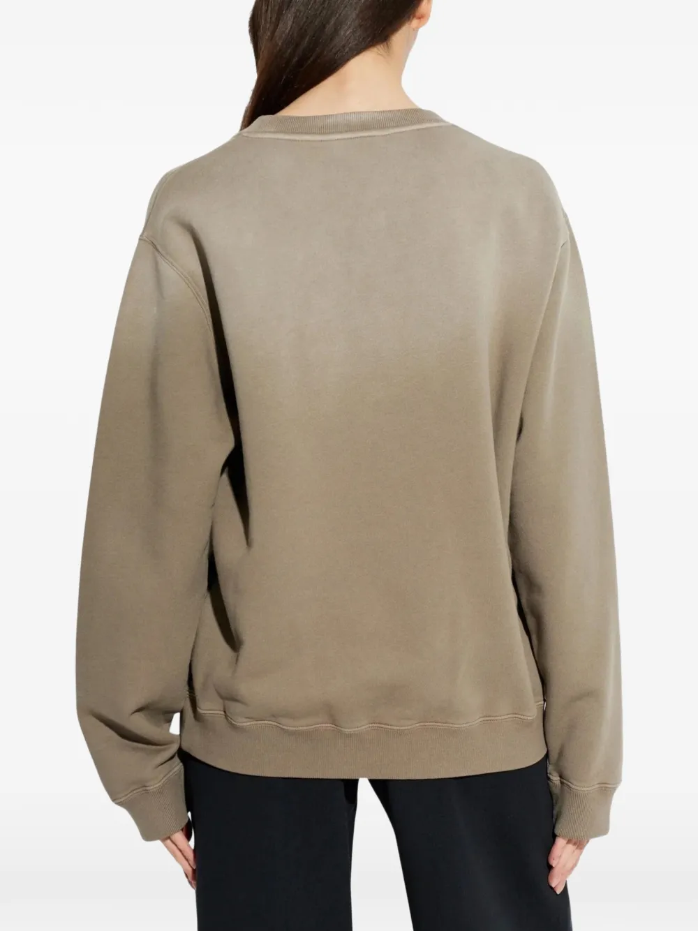 Off-White floral-print logo sweatshirt Beige