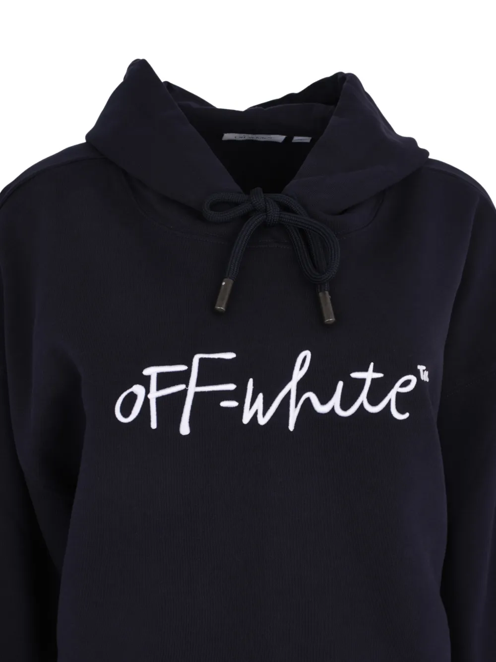 Off-White Hoodie met geborduurd logo Blauw