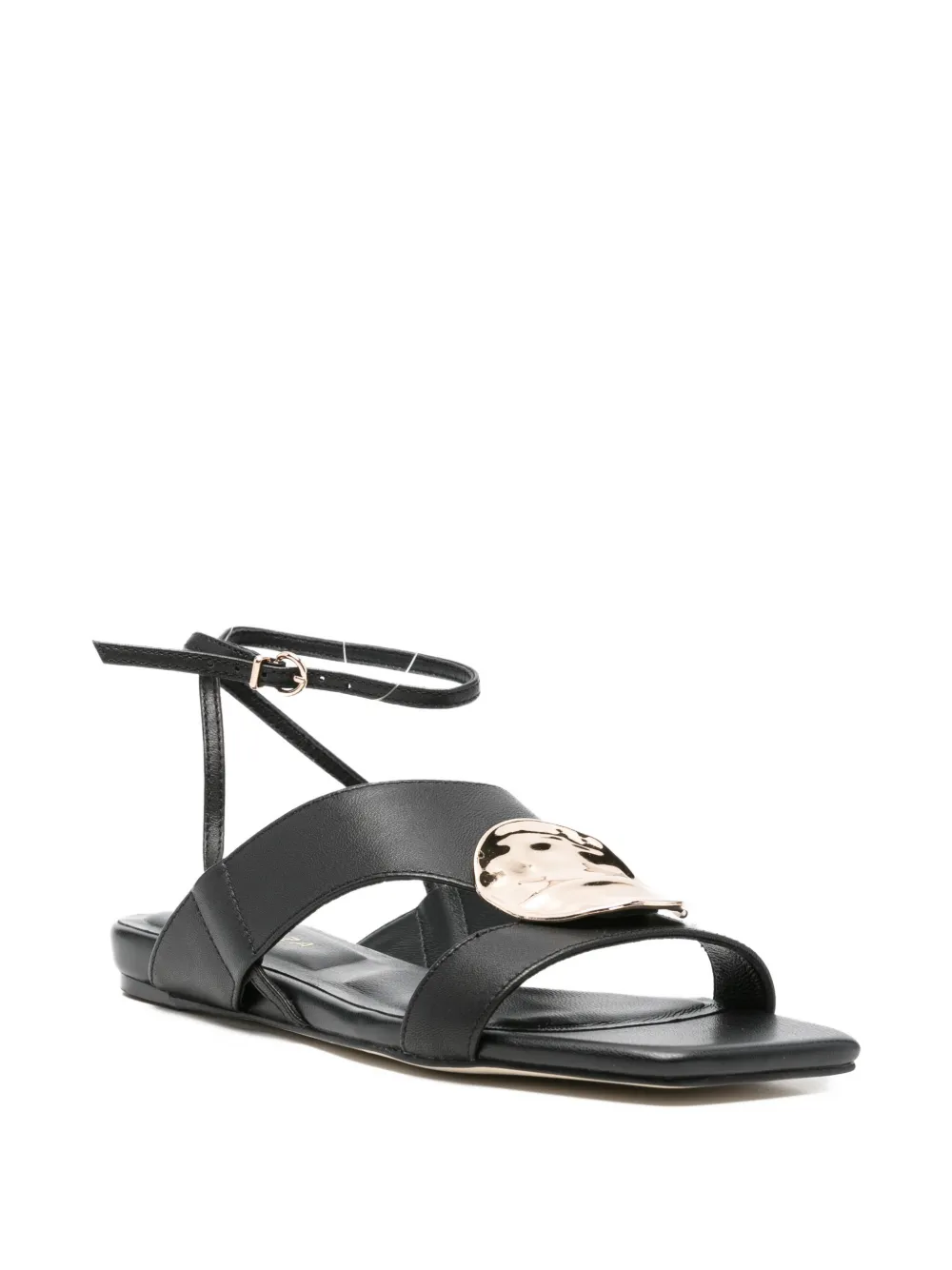 APEPAZZA Dhalia sandalen met enkelbandje en gesp Zwart