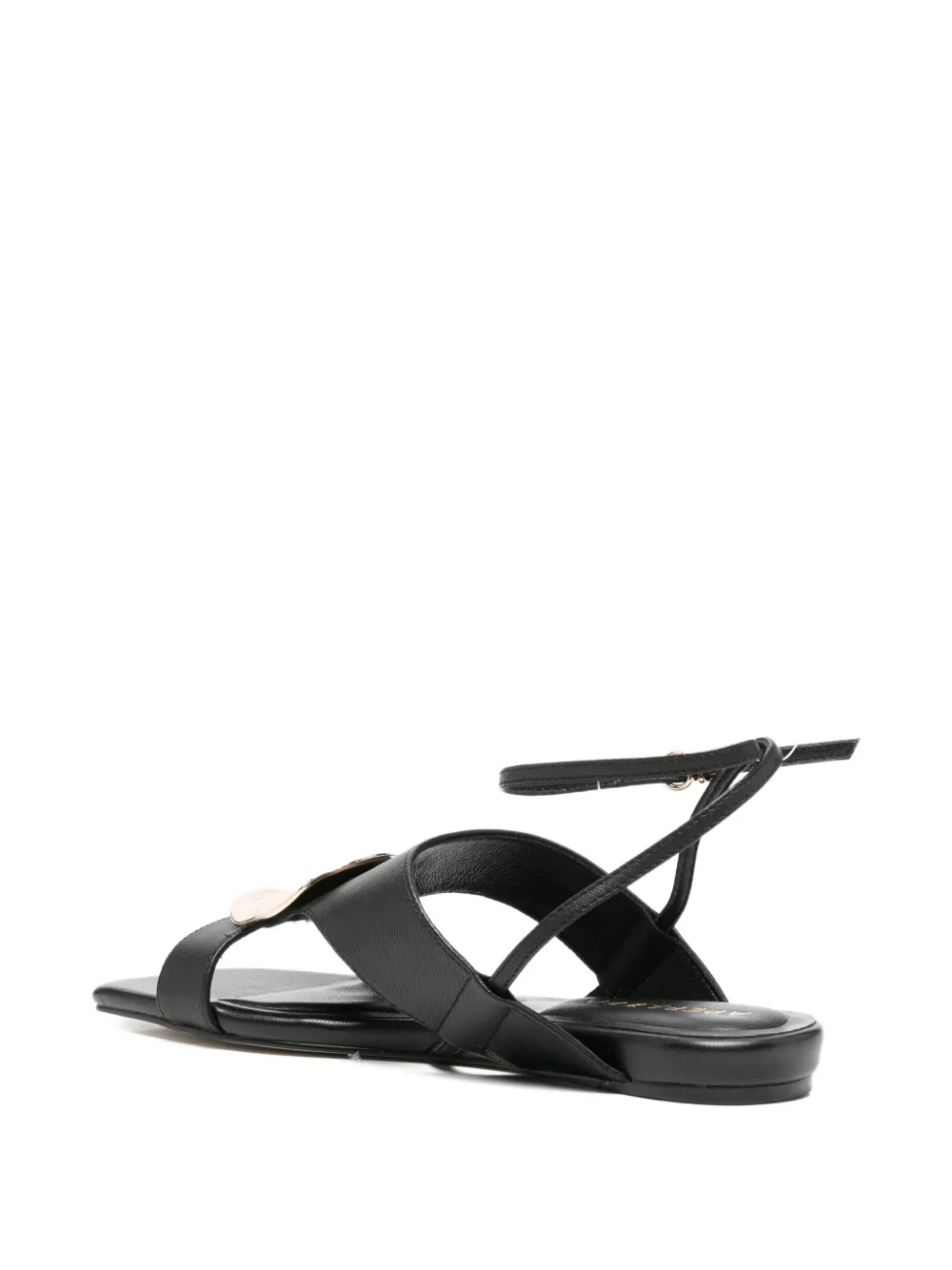 APEPAZZA Dhalia sandalen met enkelbandje en gesp Zwart