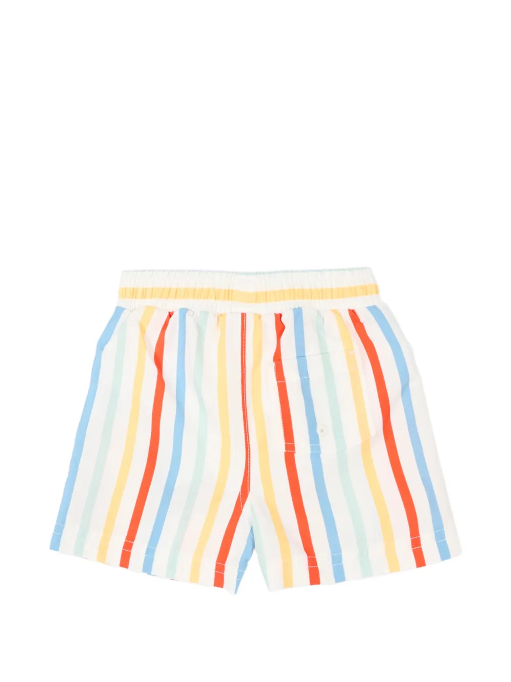  Petit Bateau Striped Swim Shorts - White 