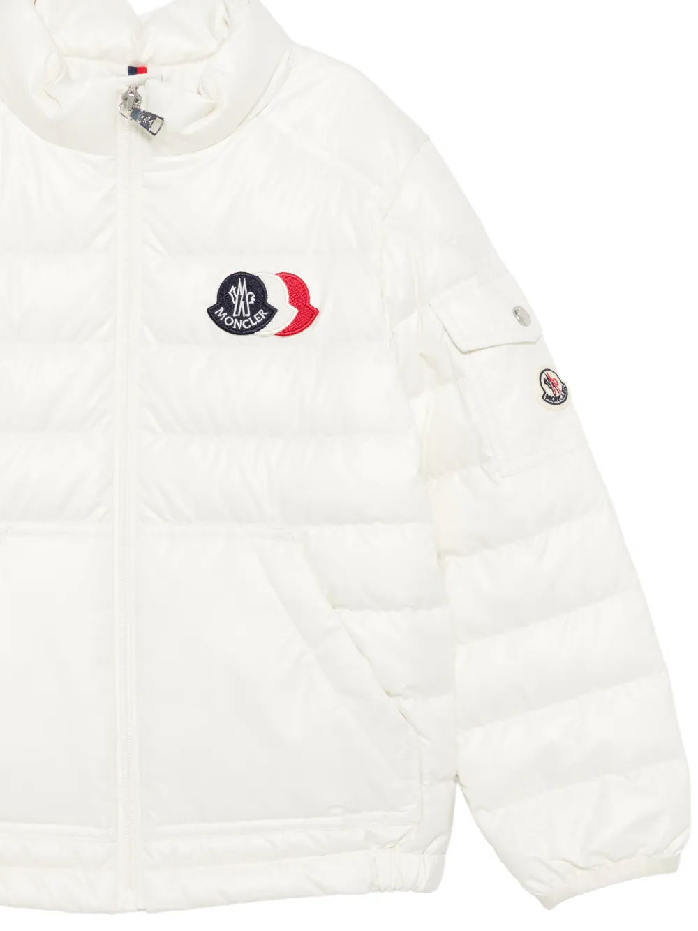  Moncler Enfant Bengi Logo-appliqué Jacket - White 