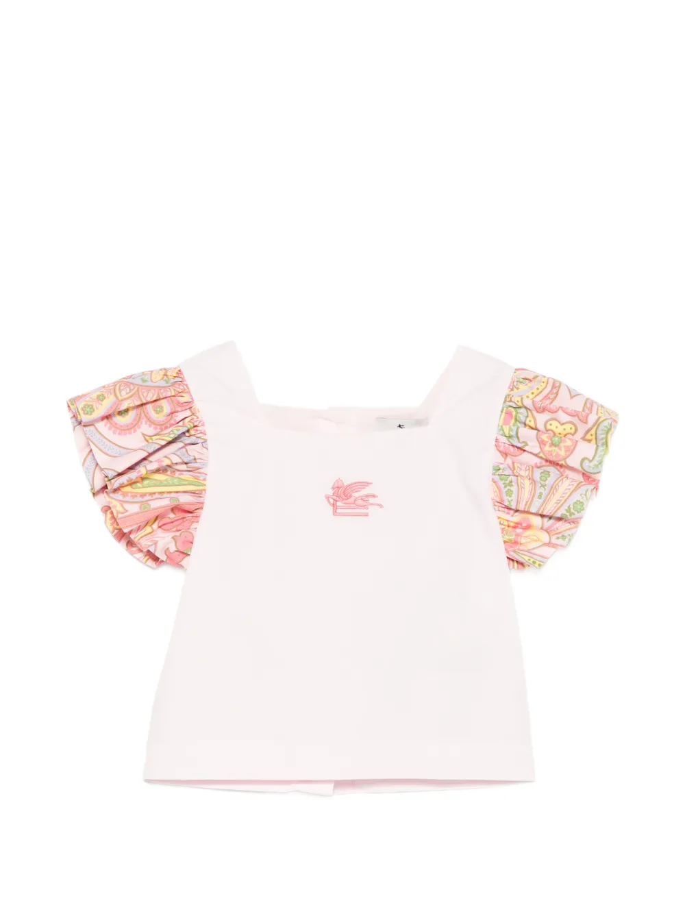 ETRO KIDS ruffled paisley-print blouse - Rosa