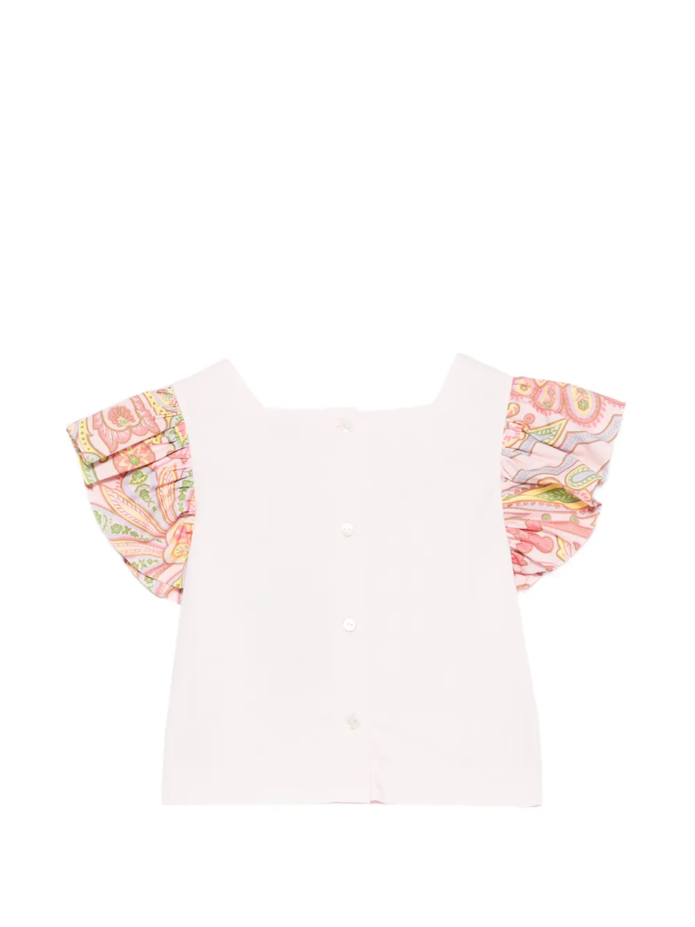  Etro Kids Ruffled Paisley-print Blouse - Pink 