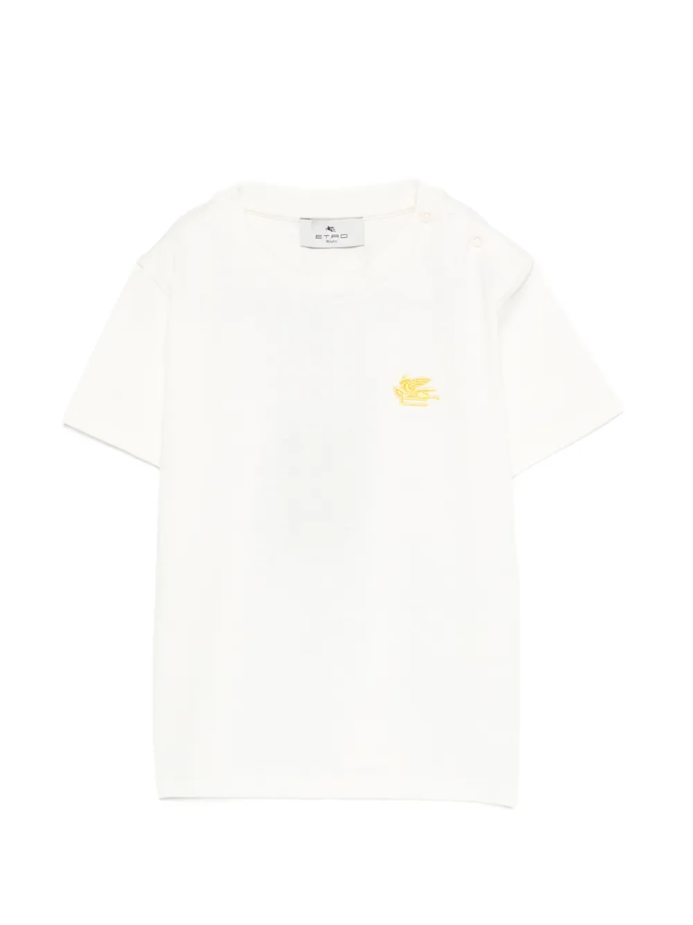 ETRO KIDS logo-embroidered T-shirt - Bianco