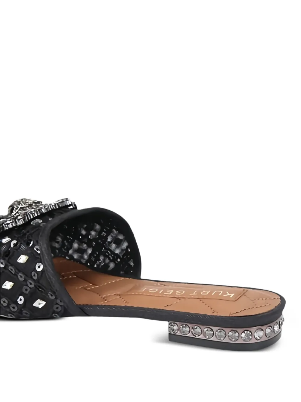 Kurt Geiger Chelsea crystal-embellished flat sandals Zwart
