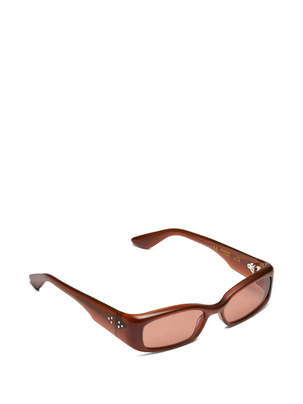  Port Tanger Leila Rectangle-frame Sunglasses - Brown 