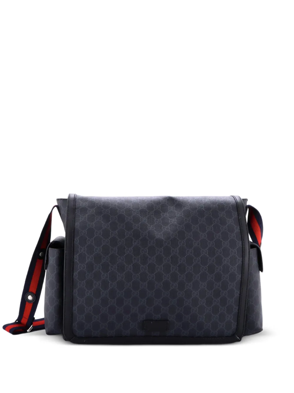 Gucci Pre-Owned Web Strap Diaper Bag GG Coated Canvas Small crossbody bag - Black