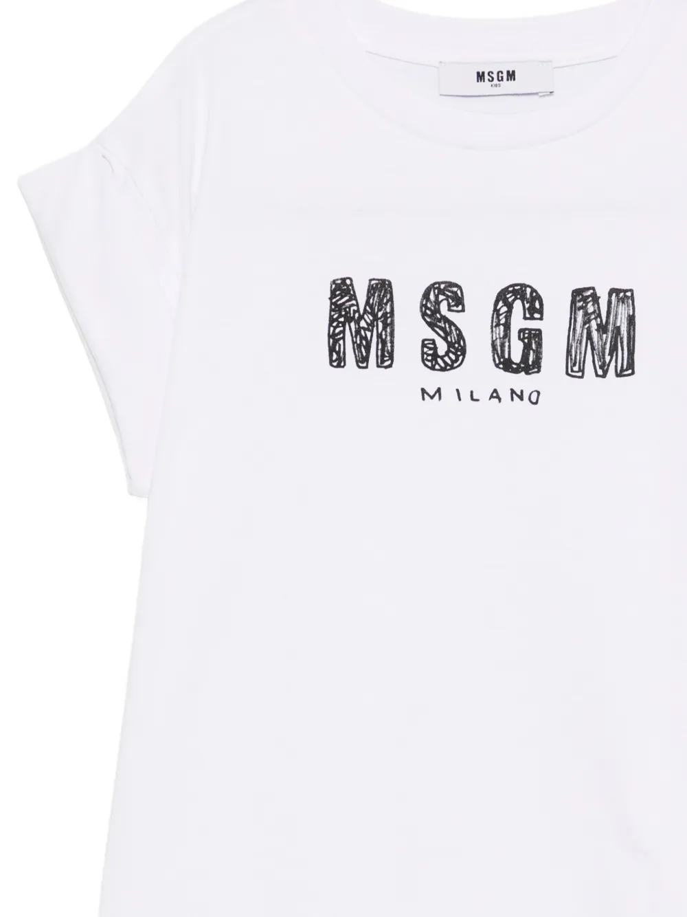 MSGM Kids T-shirt met logoprint Wit
