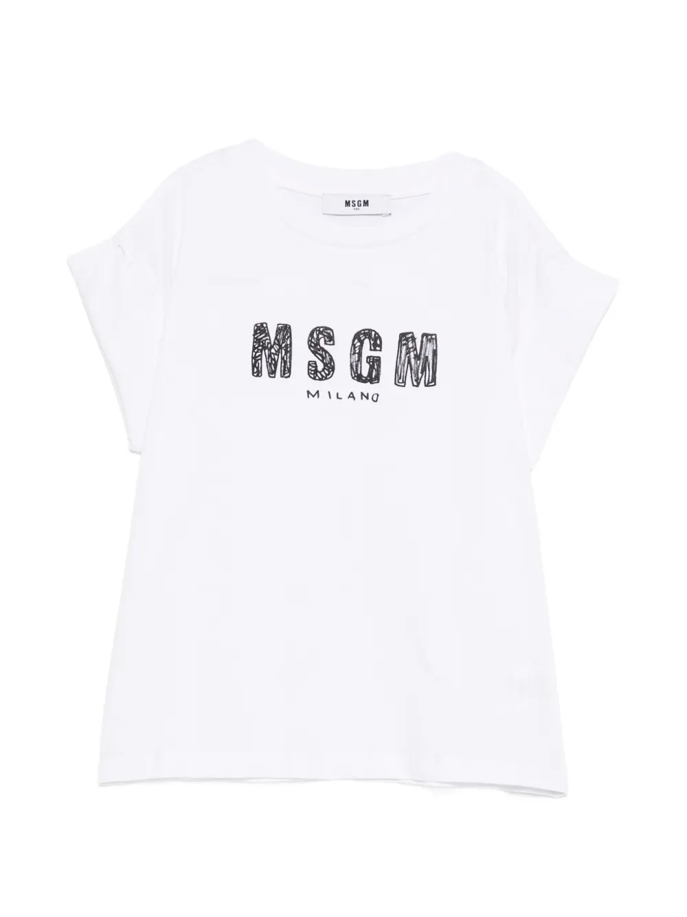 MSGM Kids logo-print T-shirt - Bianco