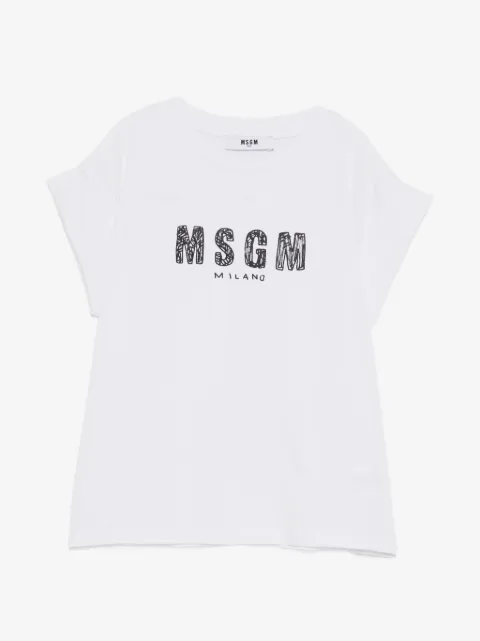 MSGM Kids logo-print  T-shirt