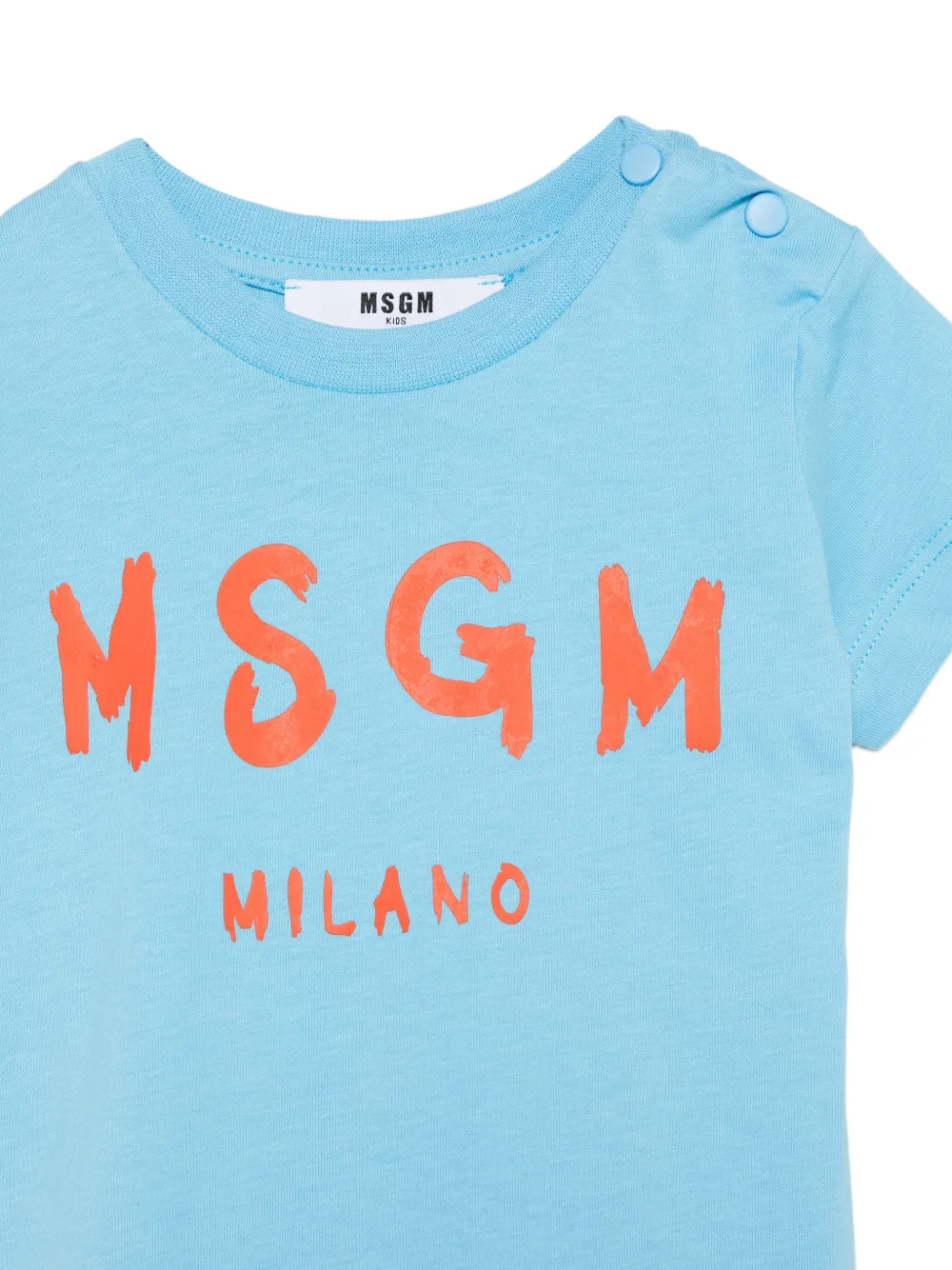  Msgm Kids Logo-print T-shirt - Blue 