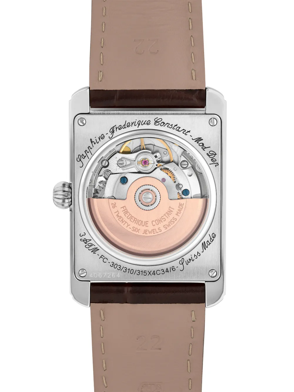  Frederique Constant Classics Carrée Automatic 42.3mm Watch - Orange 