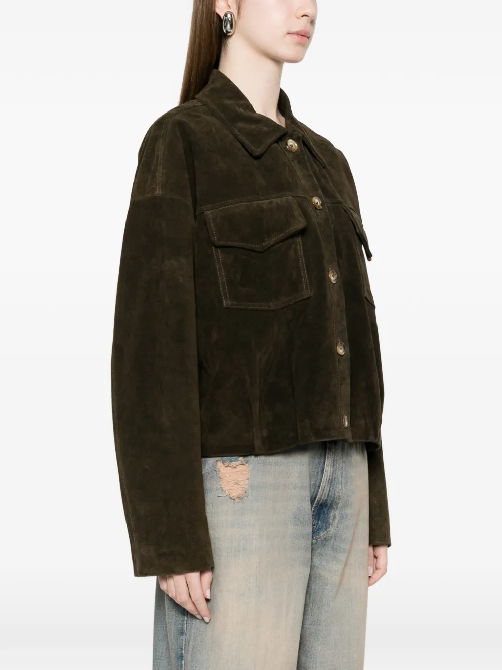  Vicolo Pocket Collared Jacket - Green 
