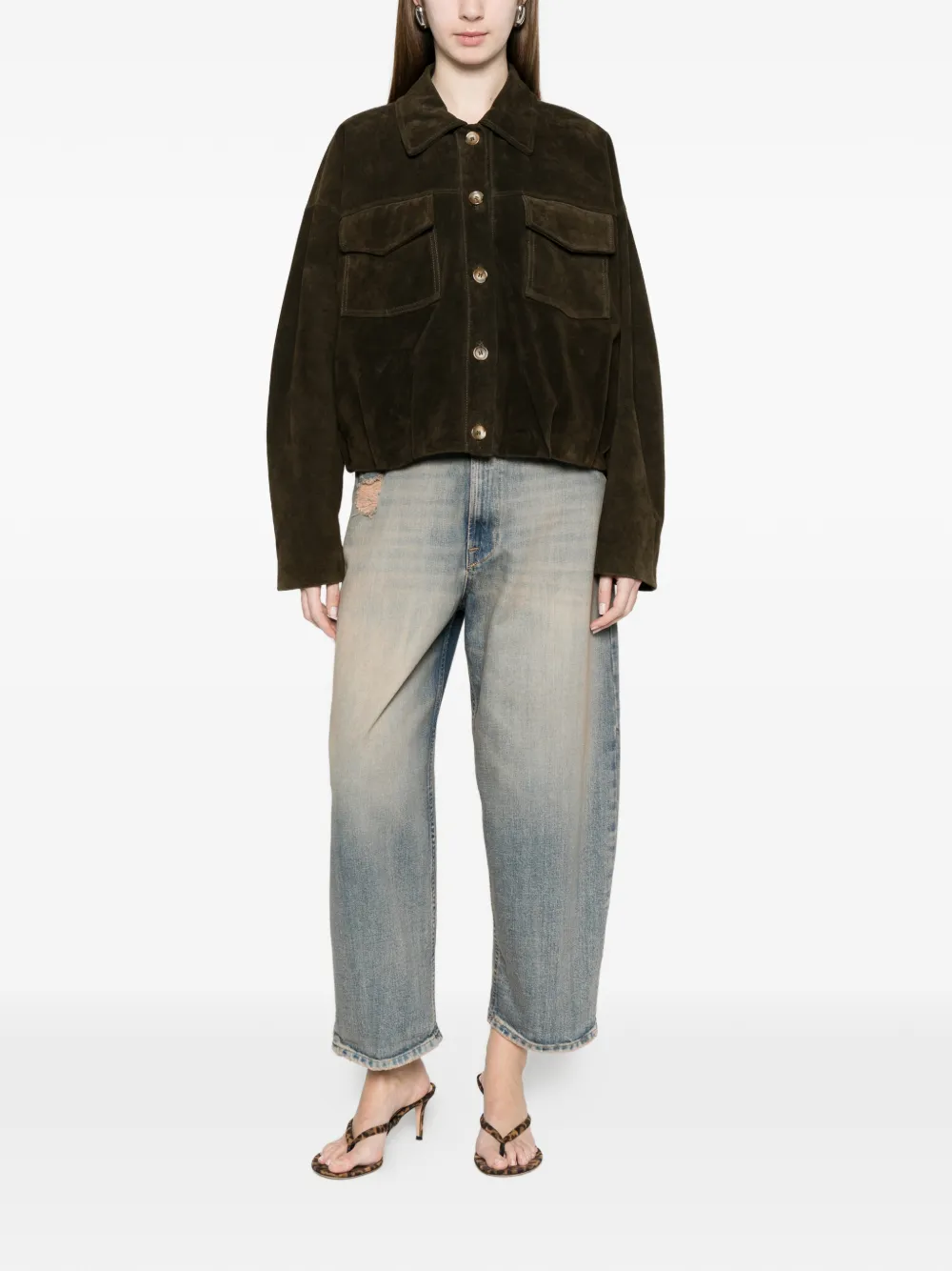  Vicolo Pocket Collared Jacket - Green 