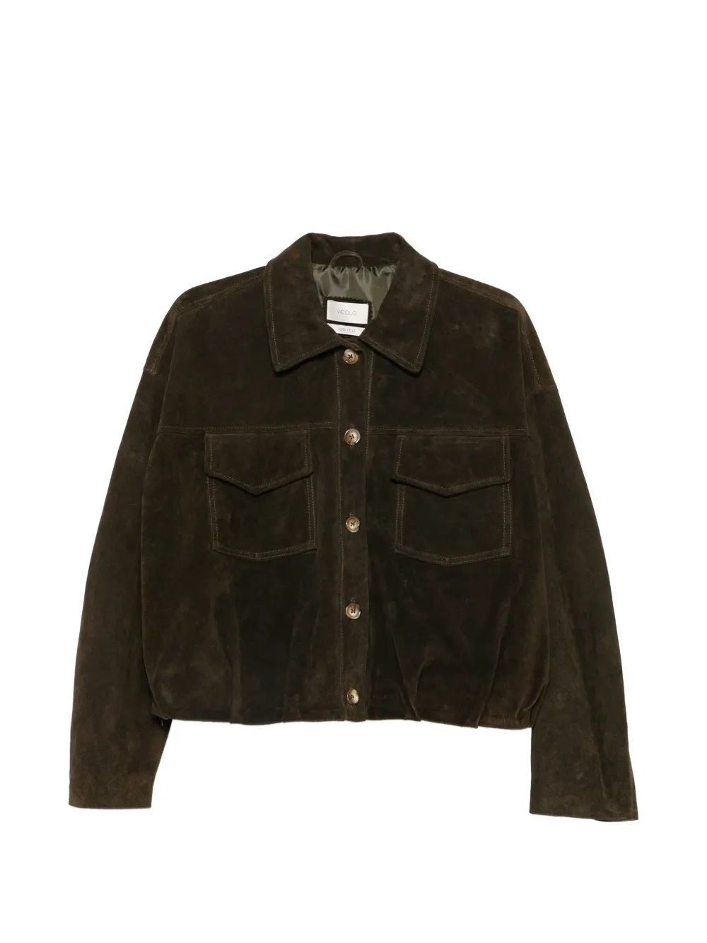 VICOLO pocket collared jacket - Verde