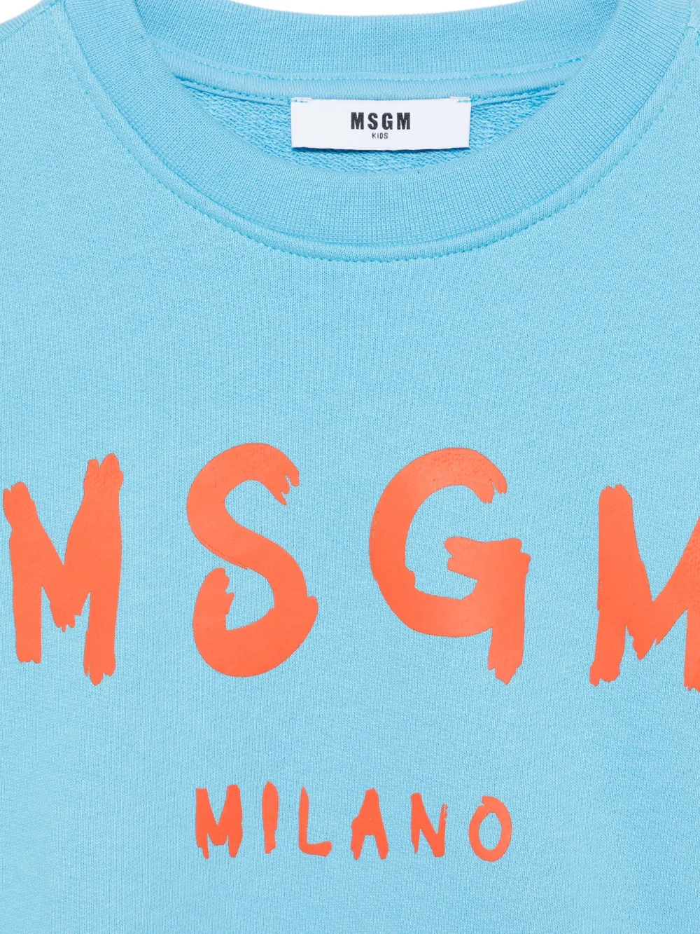 MSGM Kids Sweater met logo Blauw