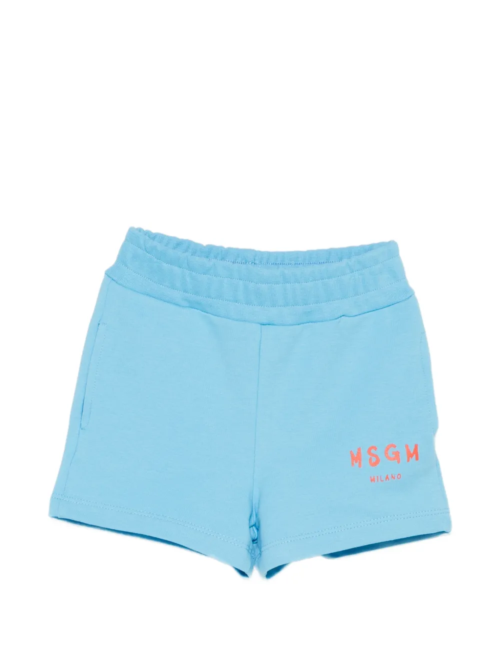  Msgm Kids Logo-detail Shorts Set - Blue 