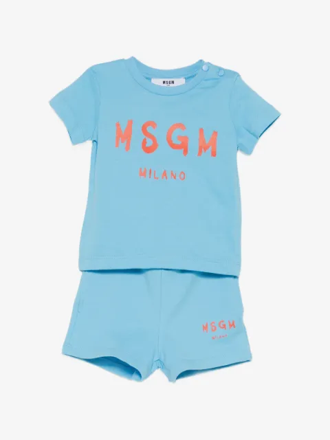 MSGM Kids Set shorts con logo