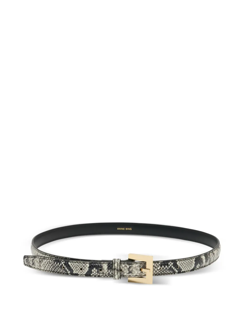 ANINE BING Nicola buckle leather belt - Bianco
