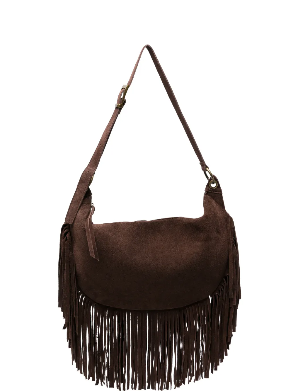 VICOLO fringe shoulder bag - Marrone