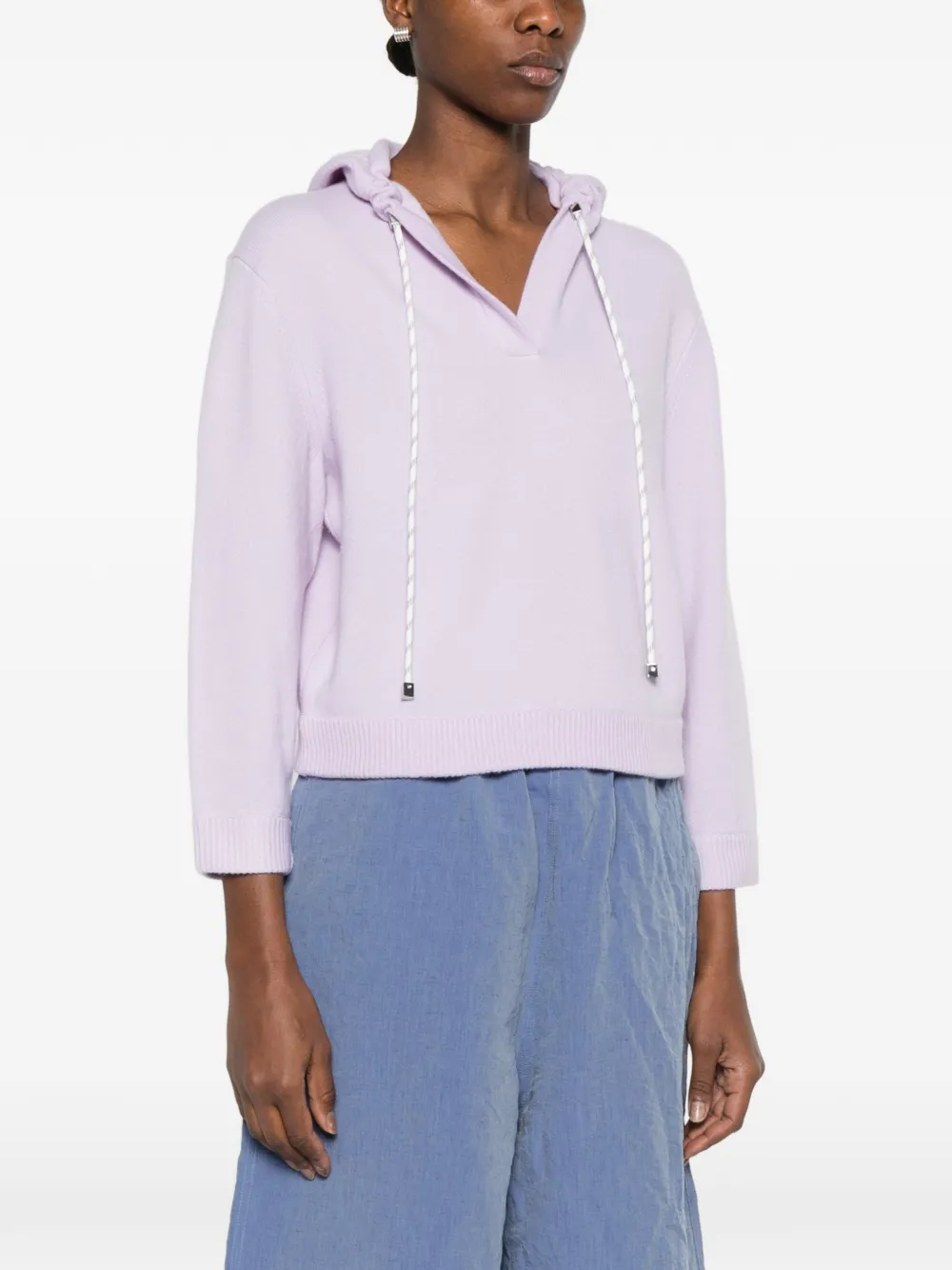 Dorothee Schumacher Modern Statements hoodie met V-hals Paars