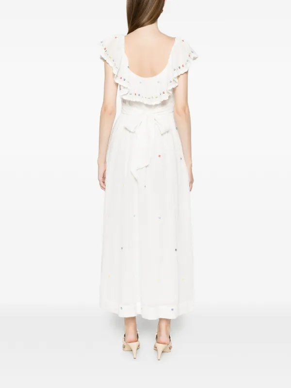 ebony embroidered midi dress RIXO Ebony Embroidered Cotton Midi Dress