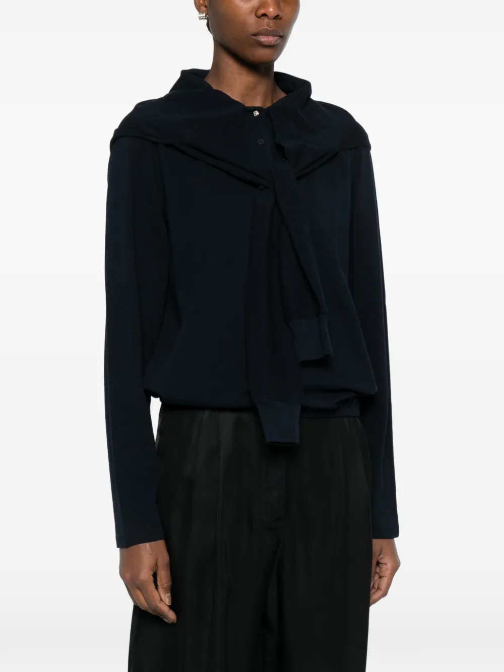 Sporty Romance Buttoned Top