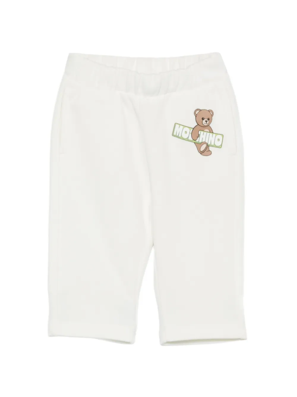 Moschino Kids teddy logo leggings - Bianco