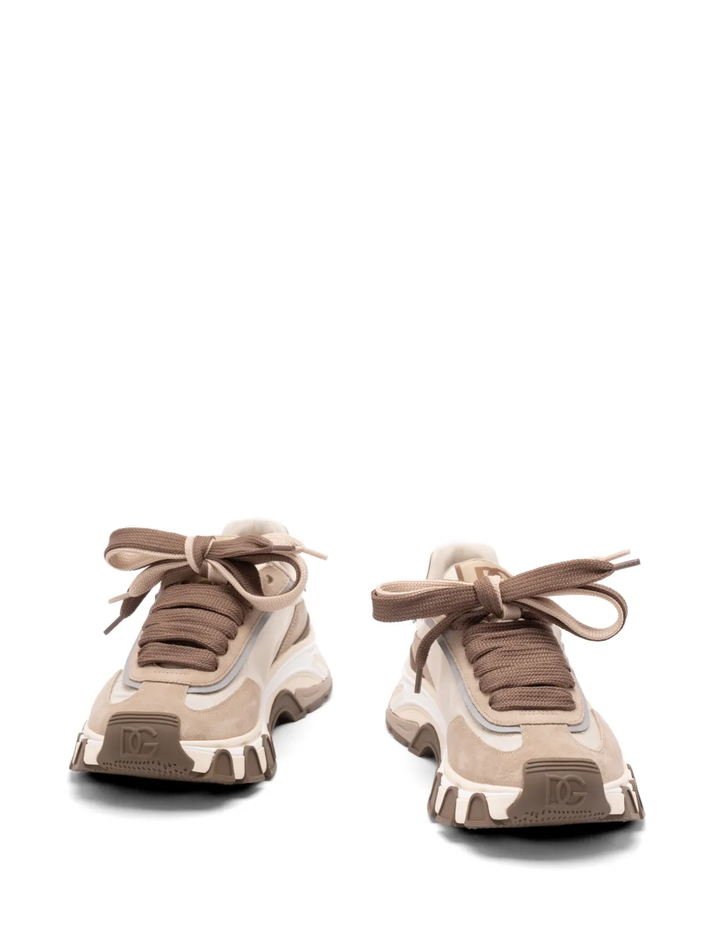 Dolce & Gabbana Country Road sneakers met leren logo Beige